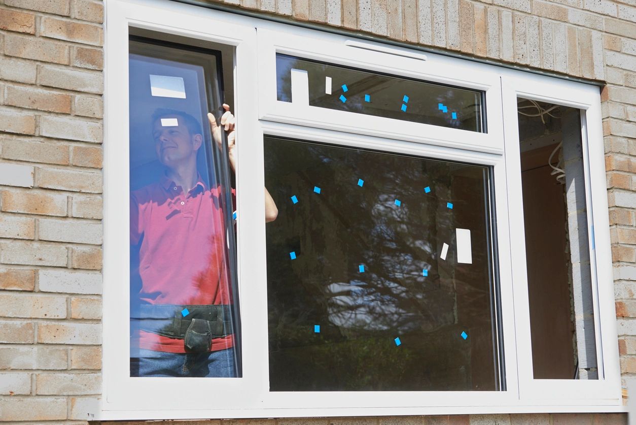 Our sliding door replacement expert providing service to a client.